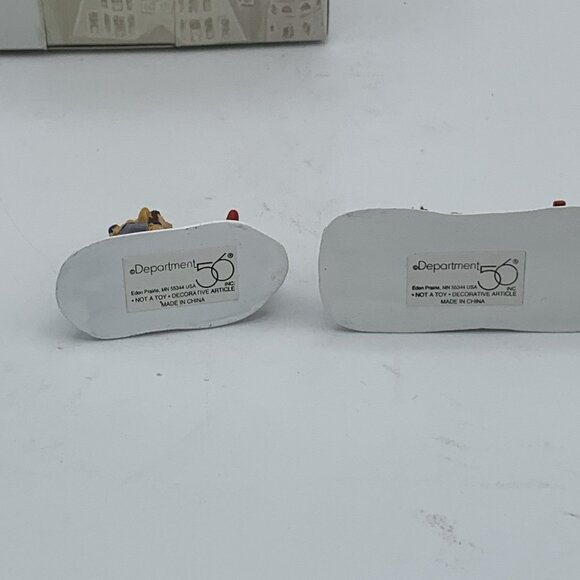 Department 56 Seasons Bay Fun in the Snow Figurines Set of 2 Sledding Children - Picture 5 of 9